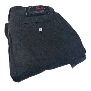 FUBU Vintage Gray Cargo Lined Wool Blend Pants Relaxed Baggy Straight 34